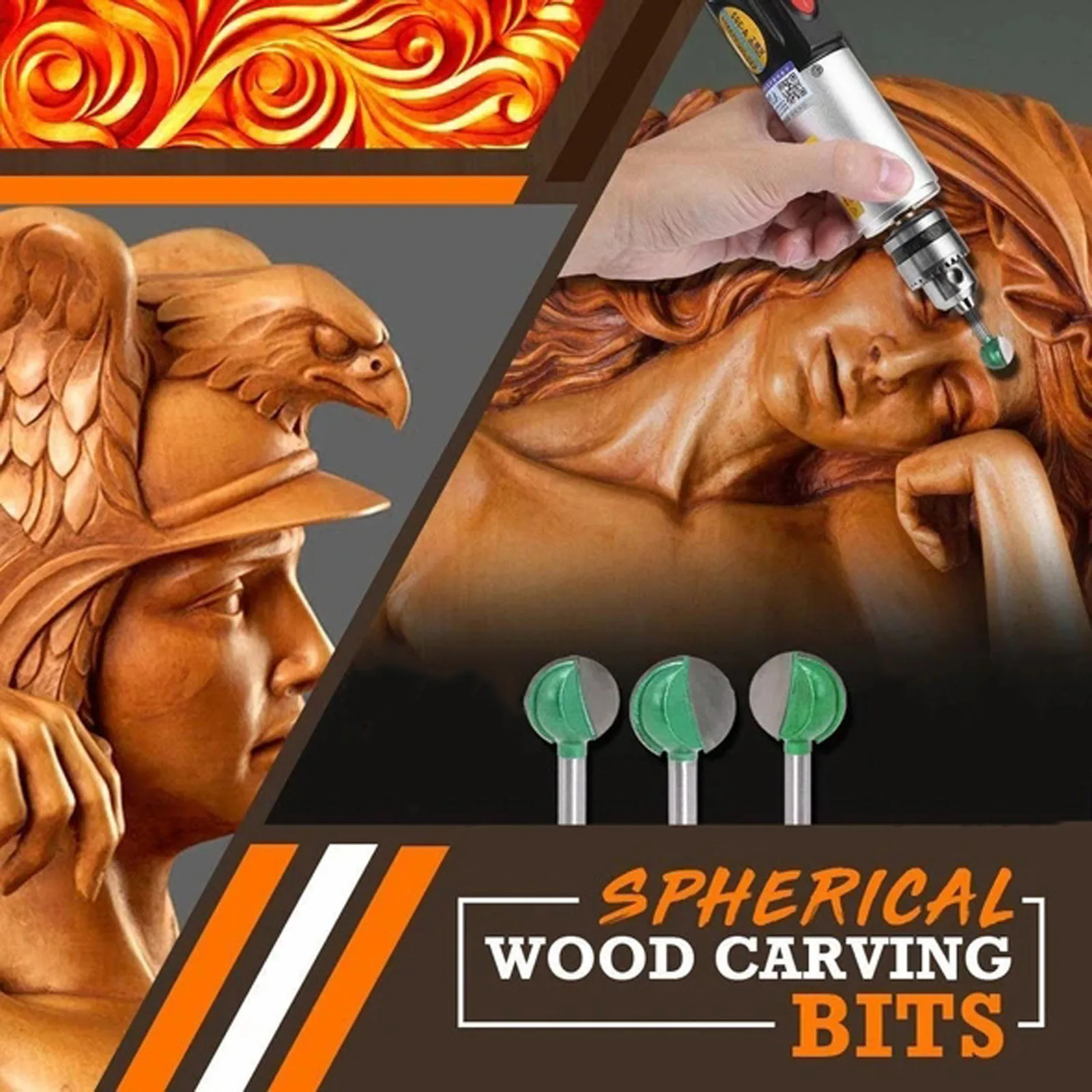 1 шт. 3 мм 6 хвостовик фреза резьба по дереву шариковый нос круглый бухта ЧПУ