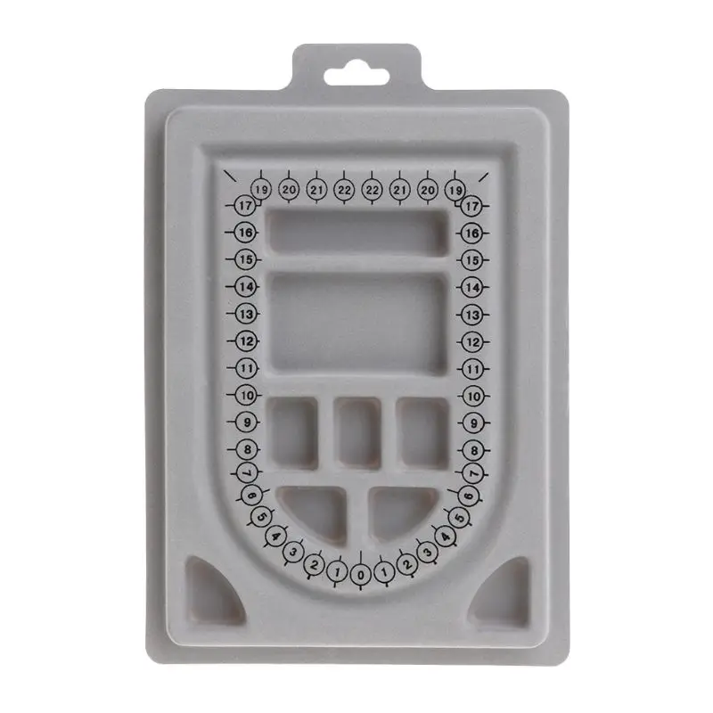 

Gray Flocked Bead Board DIY Necklace Tray Design Handmade Necklaces Making Organizer Tray Jewelry Tools Beading Charms Findings