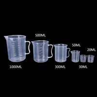1 pc 203050300ml plastic clear measuring cup jug pour spout surface graduated measuring cup kitchen tool supplies reusable
