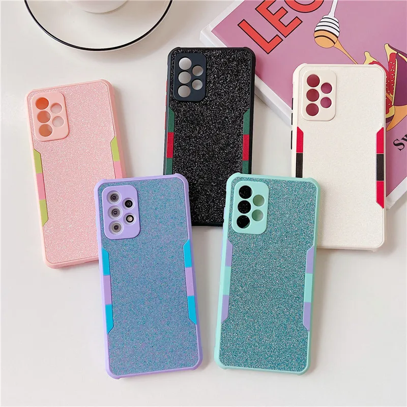 

Bling Glitter Silicone Phone Case For Samsung Galaxy A42 A52 A72 A32 A12 A51 A71 A02S M30S A50 A70 A31 A41 A21S Back Cover