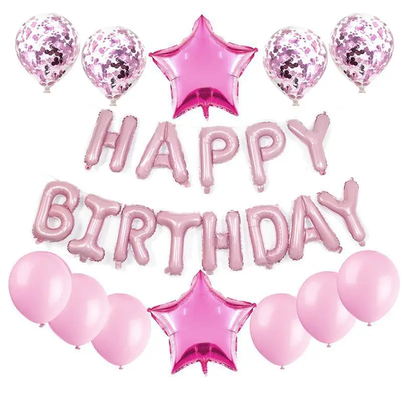 Воздушные шары из фольги с надписью Happy Birthday 16 дюймов 25 шт. | Дом и сад