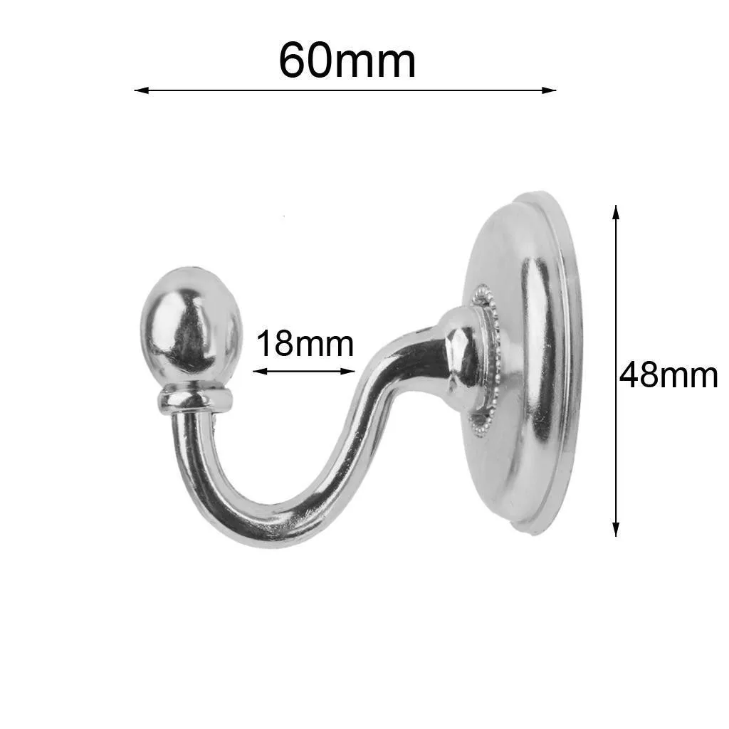 

#40 Wall Hook Colgadores De Pared 2x Metal Curtain Holdback Wall Tie Back Hooks Hanger Holder Window Curtain Hooks