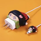 Защита кабеля от демонов, зарядное устройство, милый Органайзер в стиле аниме, мультяшный набор защитных кабелей USB, милый укус кабеля для iPhone 12