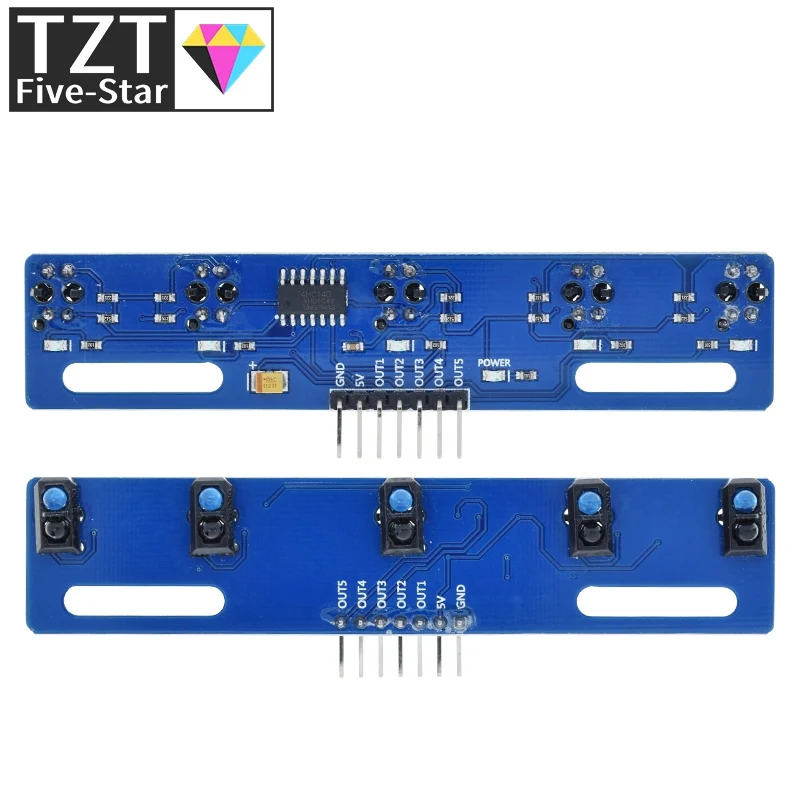 MH-ET в прямом эфире 5 канала инфракрасного Светоотражающие Сенсор TCRT5000 комплект
