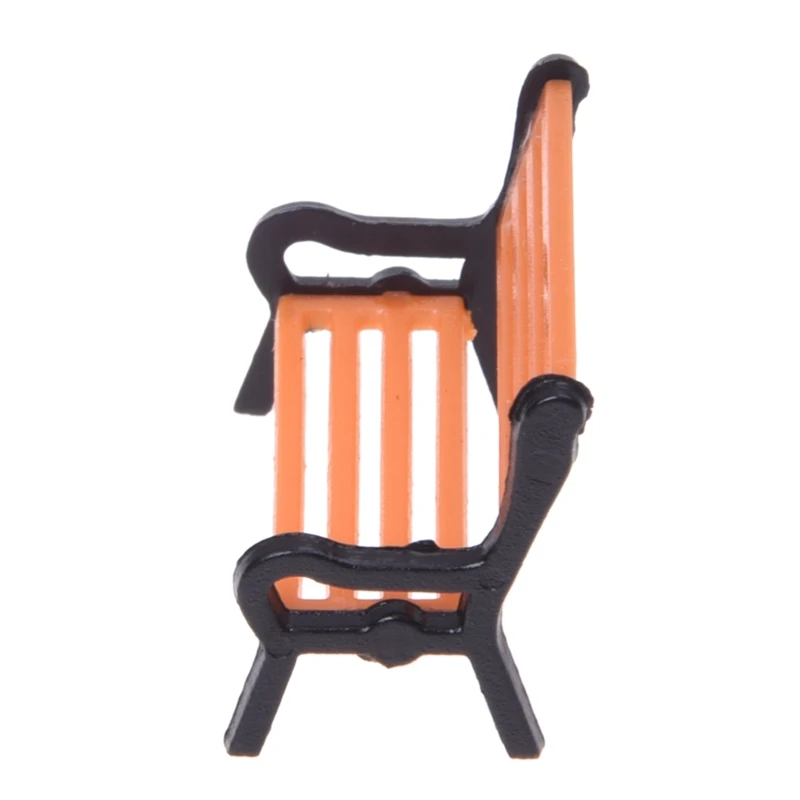 5pcs Plastic Model Park Bench Landscape 1:50 w/ Black Arm |