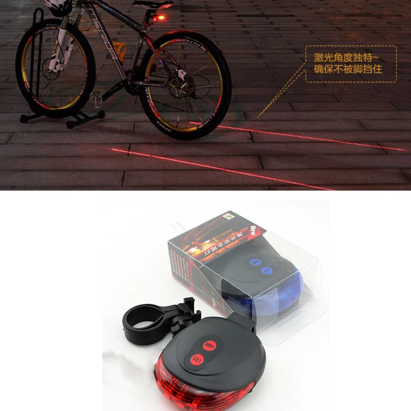 Задсветильник фонарь для велосипеда водонепроницаемый задний горного с 5