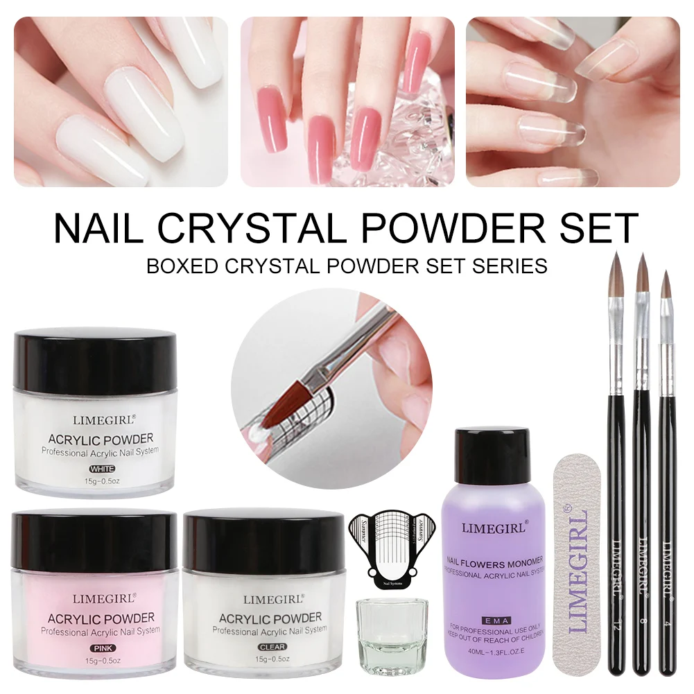 

Nail Acrylic Powder and Liquid Monomer Kit Nail Extension Carving Manicure Tool Nails Art Decoration Set New Manicure Set