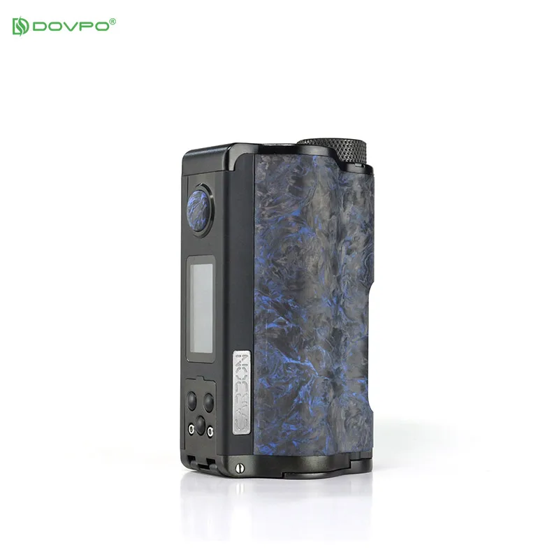 Электронная сигарета DOVPO Topside Dual 200 Вт Vape Mod Top Fill TC Squonk 10 мл Питание от двойной батареи 18650 испаритель VS Drag 2 - Цвет: Carbon Blue