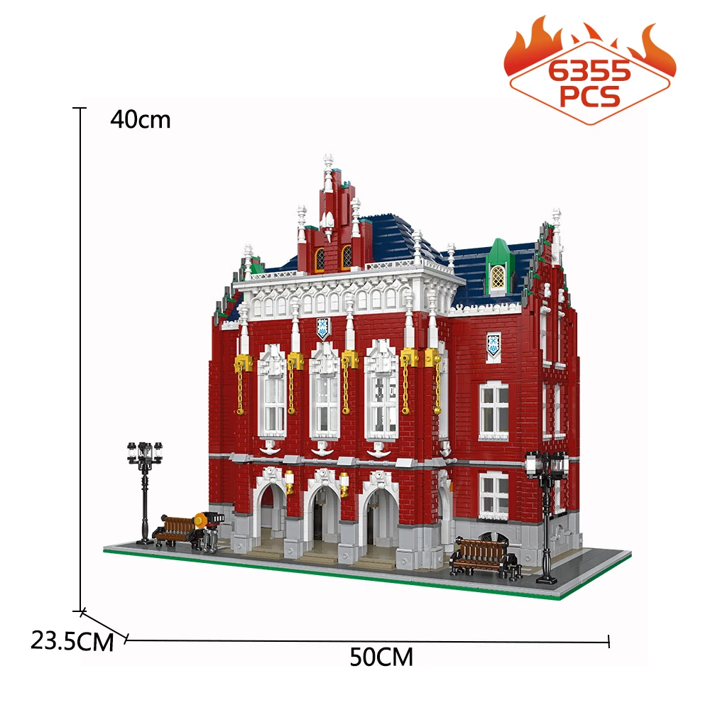 

City Creator Architecture Expert Ideas Street View The University 6355pcs Moc Modular Brick Building Blocks House Model Toy gift