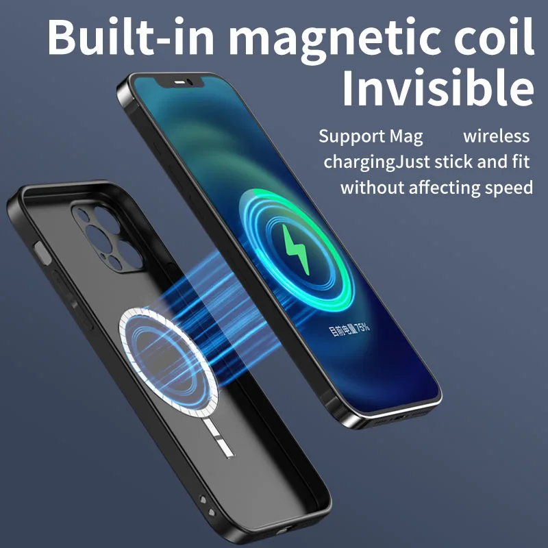 

Luxury Frosted Glass Magnetic Case For iPhone 12 Pro Max 12 Mini Magsafing Magnet Hard Cases