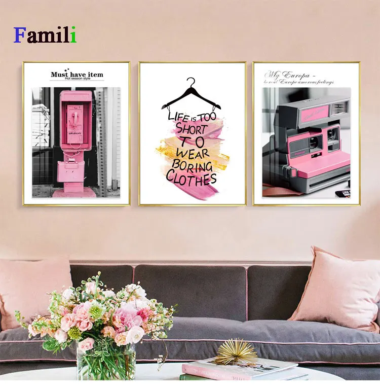 Nordic Decorative Poster Rose Car Building Scenery Canvas Painting Home Decoration Wall Art Pictures For Living Room No Frame | Дом и сад