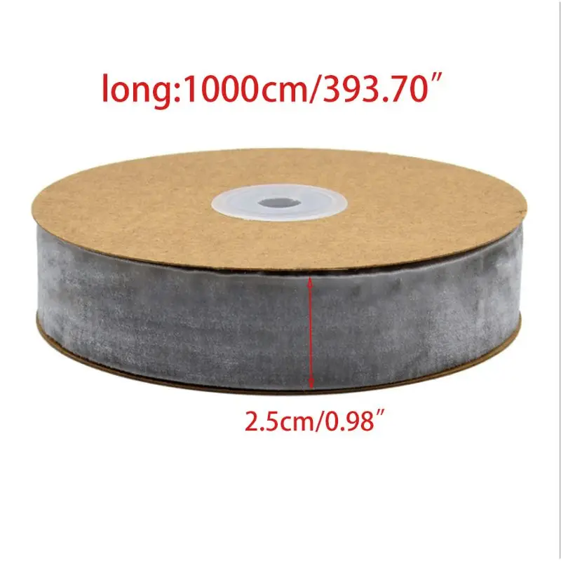 25 мм однотонная бархатная лента ручной работы рукоделие аппликации для шитья