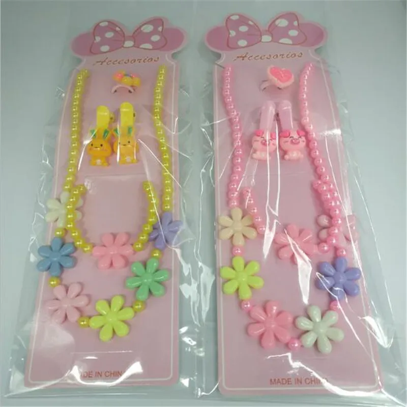 Модный детский комплект украшений с жемчугом Вечерние украшения для девочек