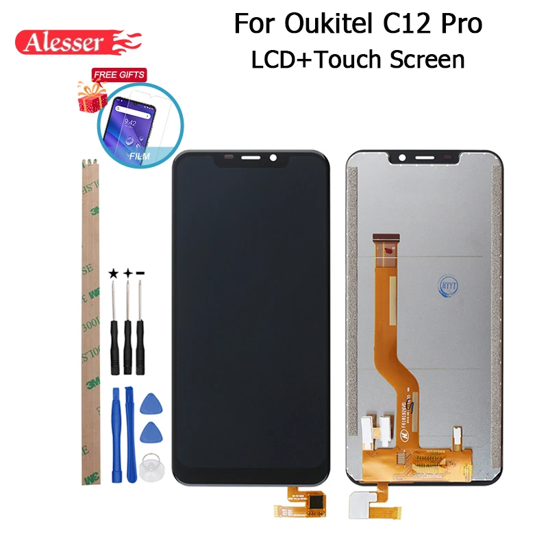 Alesser для Oukitel C12 Pro Новый протестированный ЖК дисплей и сенсорный экран 6 18 ''в