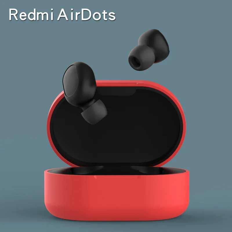 

Soft Silicone Case For Redmi Airdots Colorful Silicone Earphone Protective Case Headset Charging Cover For Red Mi Air Dots Hot