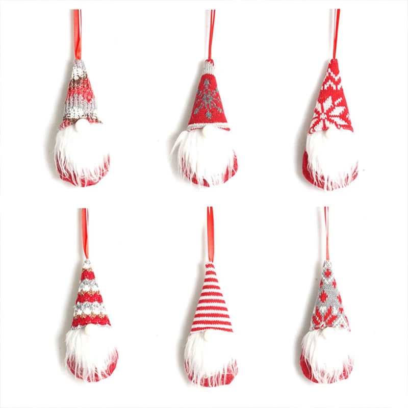 

6 шт., декоративные подвески для новогодней ёлки