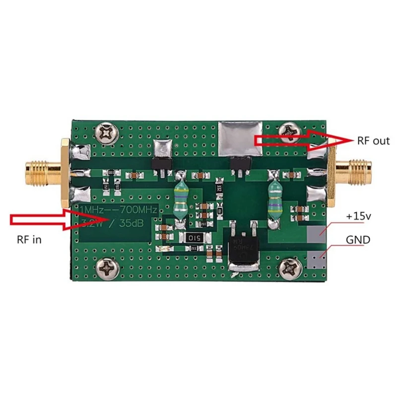 1 МГц 700 Hf Vhf Uhf Fm передатчик Rf усилитель мощности 3 2 Вт с радиатором для