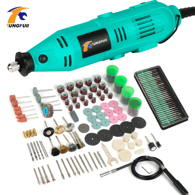 

TUNGFULL Dremel Mini Drill Engraver Electric Variable Speed Woodworking Electric Tools Mini Electric Drill Rotary tools