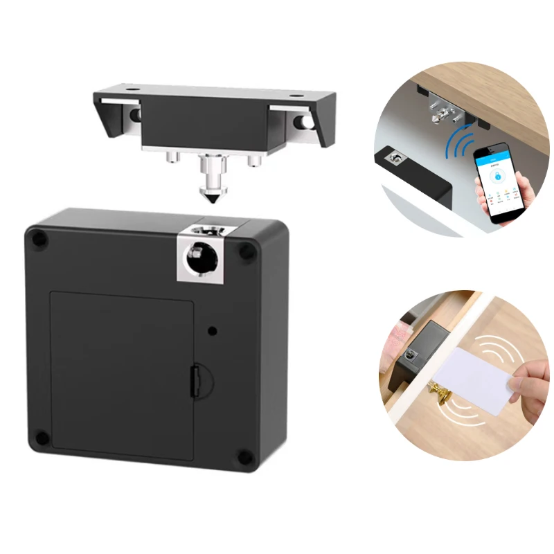 

Smart Cabinet Lock IC ID Electronic Lock RFID Furniture Keyless Lock For Drawer Cabinet Wardorbe Door Electric Lock APP Control