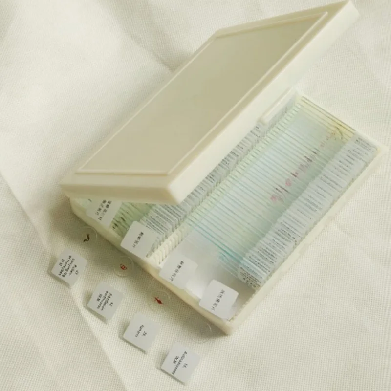 100 шт. стеклянные предметы для микроскопа в пластиковой коробке | Инструменты