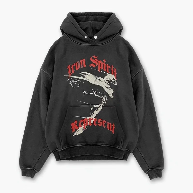 

Свитшот мужской/женский оверсайз в стиле ретро, с принтом