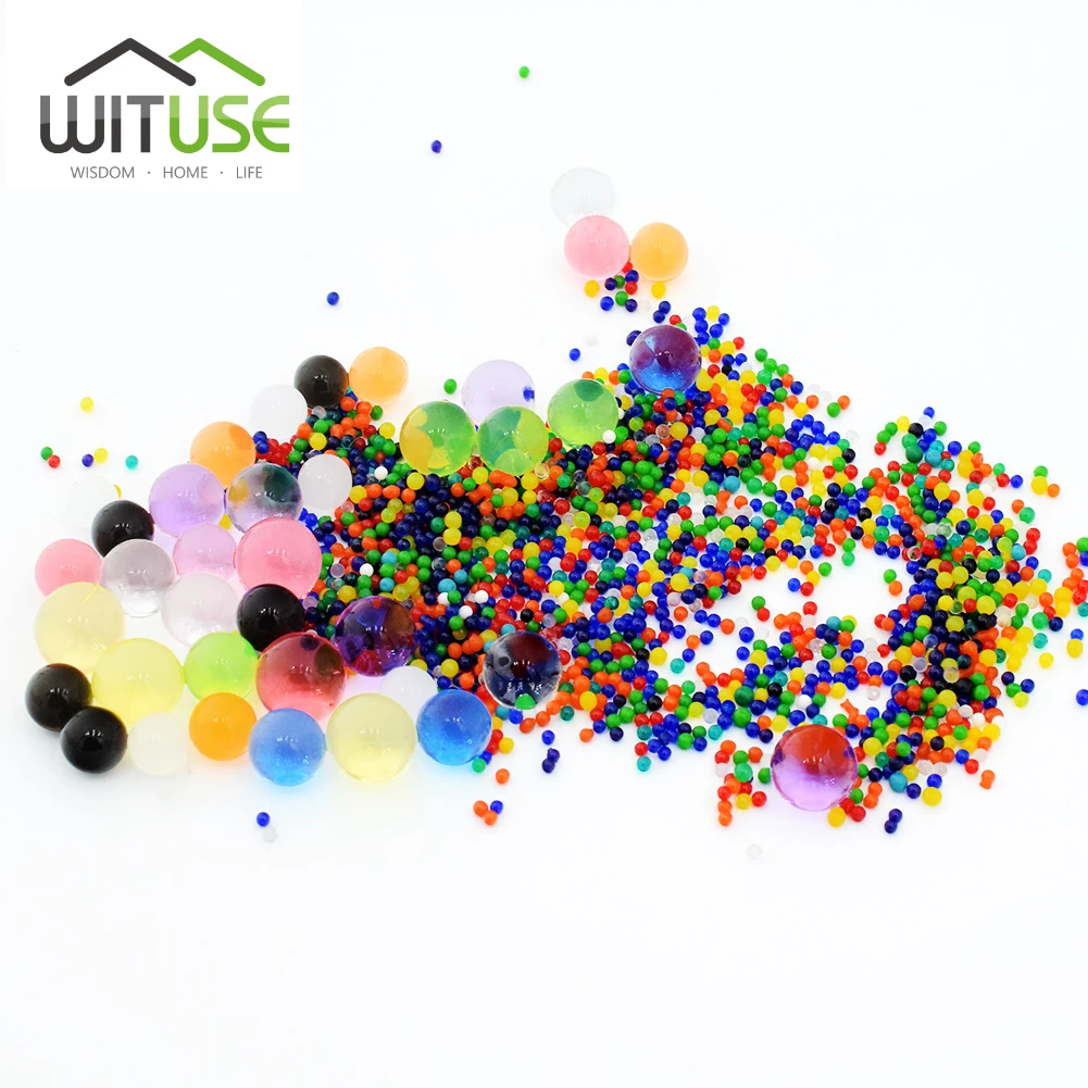 

1000pcs Crystal Soil Hydrogel Gel Decor Polymer Water Gun Paintball Bullet Toy For Boys Flower Wedding Home Decoration