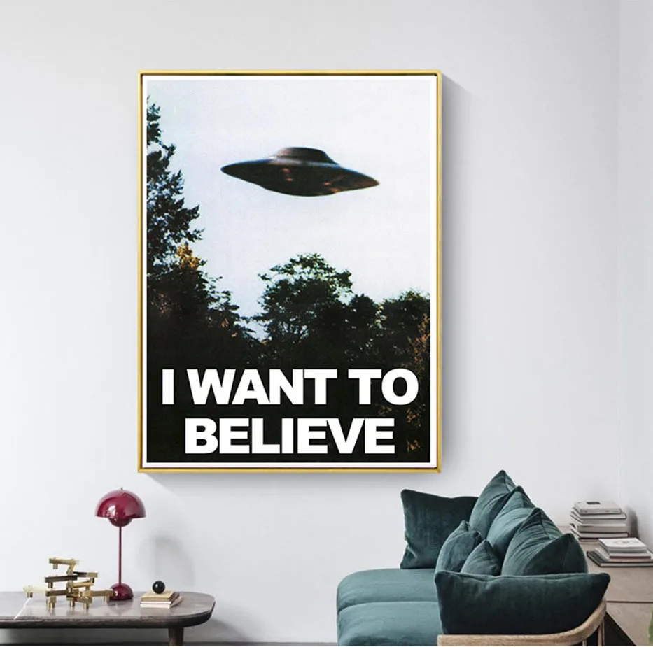 Постер классического фильма X-файлы Я хочу верить винтажный Ретро настенный