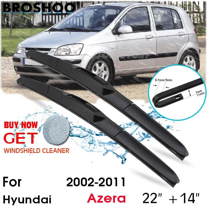 

Car Wiper Blade Front Window Windscreen Windshield Wiper Blades J hook Auto Accessories For Hyundai Getz 22"+14" 2002-2011