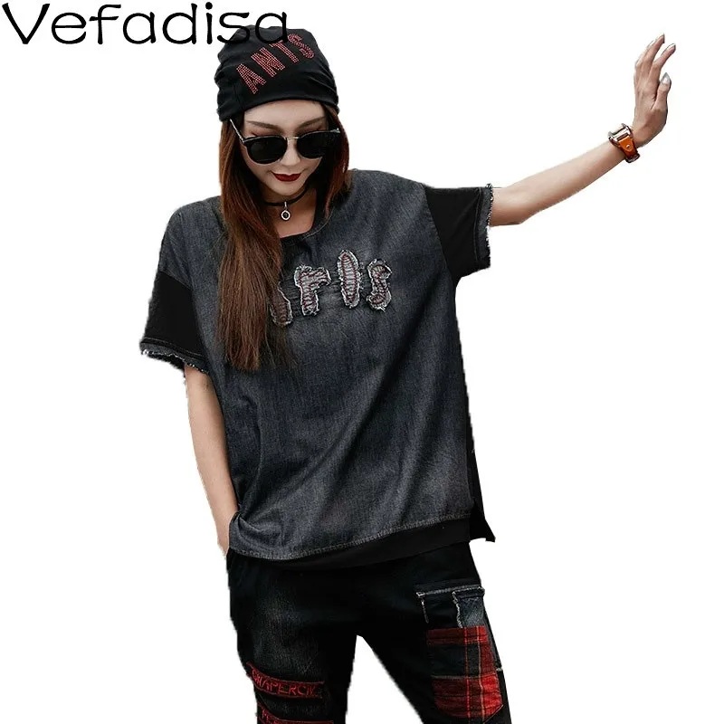 Женская футболка с вышивкой Vefadisa летняя коротким рукавом модель 2020 QYF1908 | одежда