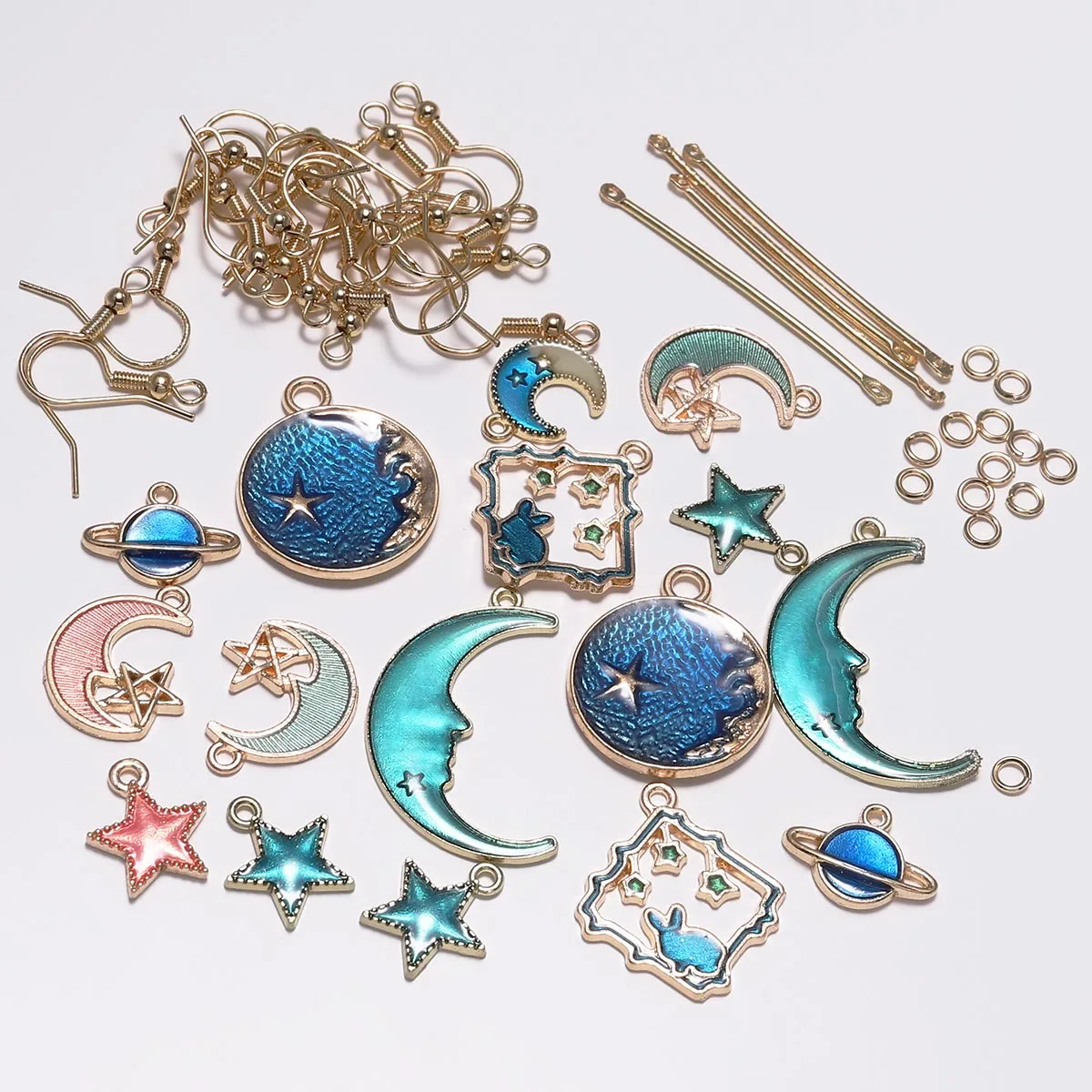 Набор сережек сделай сам с голубым ночным небом ювелирная посылка серьги