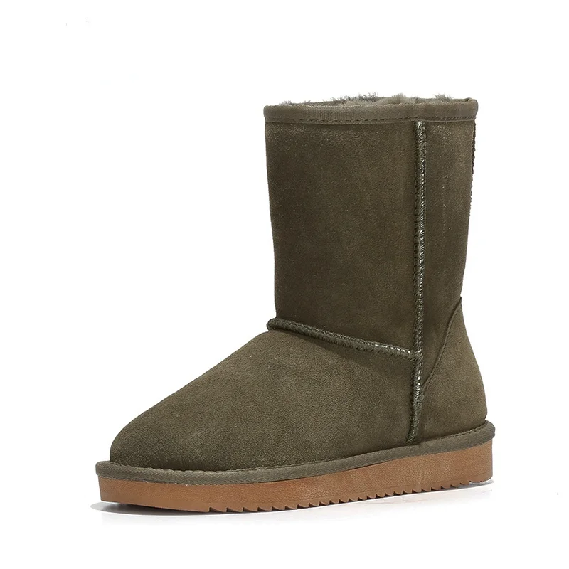 Cowhide Leather Snow Boots Women Top Quality Australia Boots Winter Boots for Women Warm Botas Mujer Women Boots