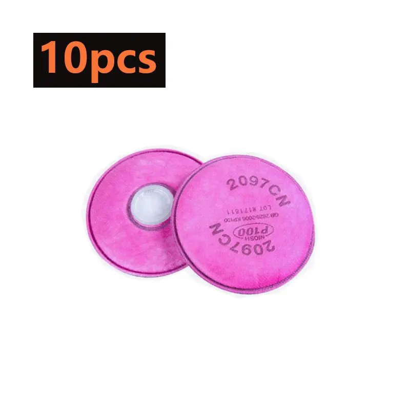 

10PCS 2091/2097 P100 Filter Cotton Anti-Glass Fiber Dust Cover Particulate Particles Dustproof For 6200 6800 7502 Series Mask
