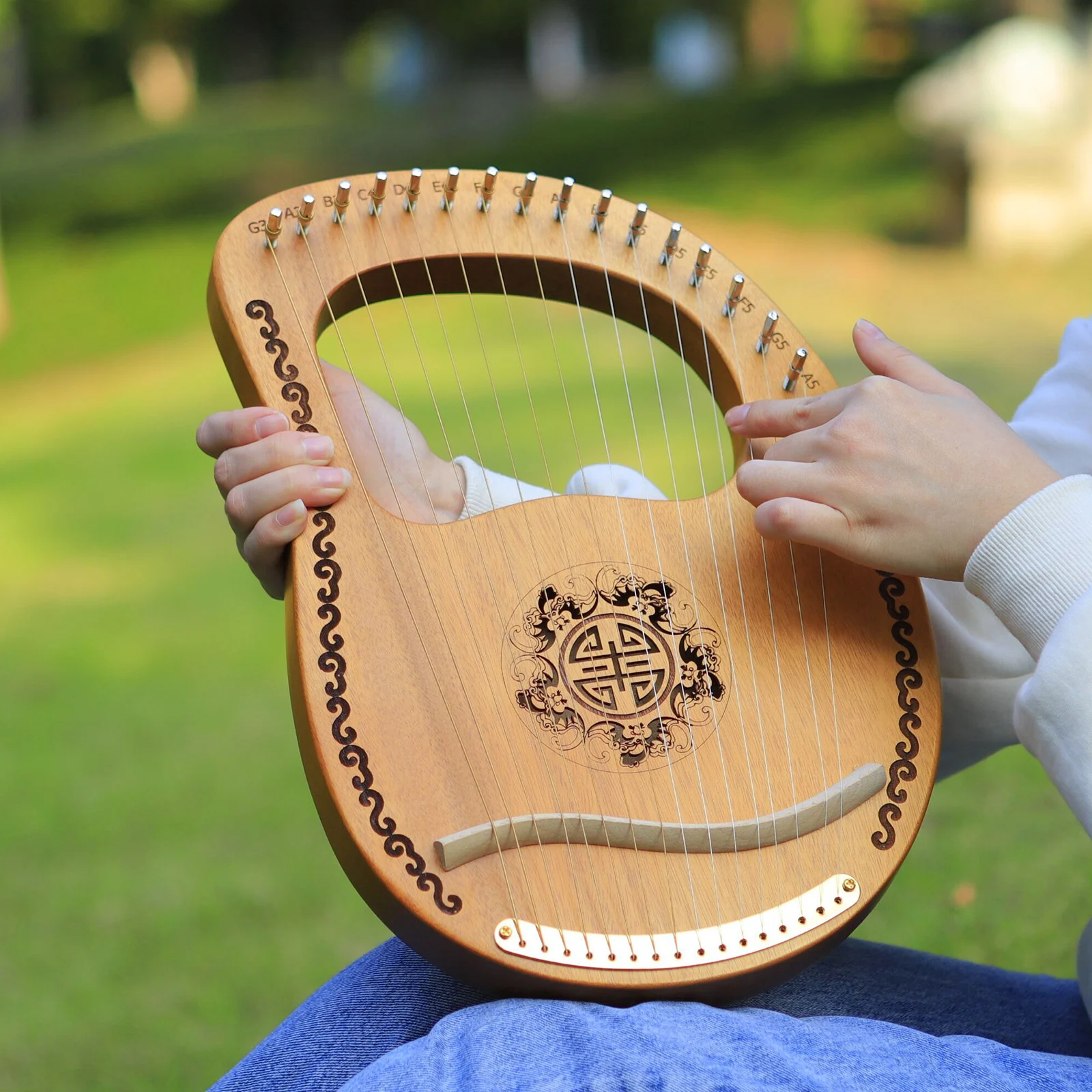 

16 Strings Harp W/ String Tuning Wrench Gift for Kids Adults Xmas Present