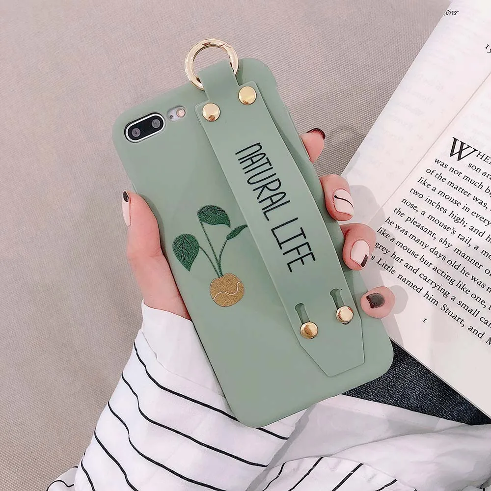 Стильный милый чехол для телефона с надписью «кактус» для iphone 11Pro Max XS MAX XR X 8 7 6 6s plus, мягкий чехол с кронштейном на запястье