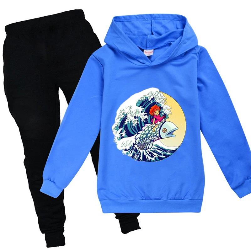 

PONYO ON THE JAPANESE WAVE Kids Fall Winter Clothes Boys Cotton Girls Tops and Pants Sets Halloween Christmas Outfit