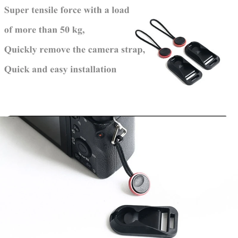 

2x Quick Release Connector with Base for -Camera Shoulder Strap -Sony -Canon -Nikon -Panasonic -Fujifilm -Olympus Pentax C7AA