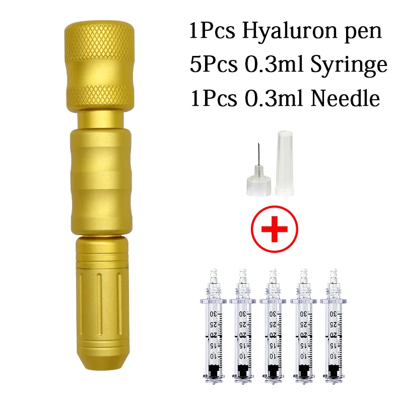 gold pen set 1x5 0,3 мл Регулируемый неинвазивный ингалятор гиалуроновая ручка кислота губы стабилизатор инжектор без игл инъекции гиалурон распылитель пистолет - Номер модели: gold pen set 1x5