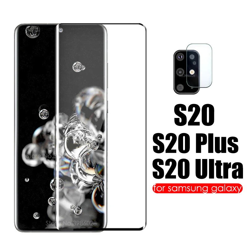 Защитное стекло для samsung galaxy s20 + plus ultra s20plus s 20 2 в 1 защита экрана с полным покрытием