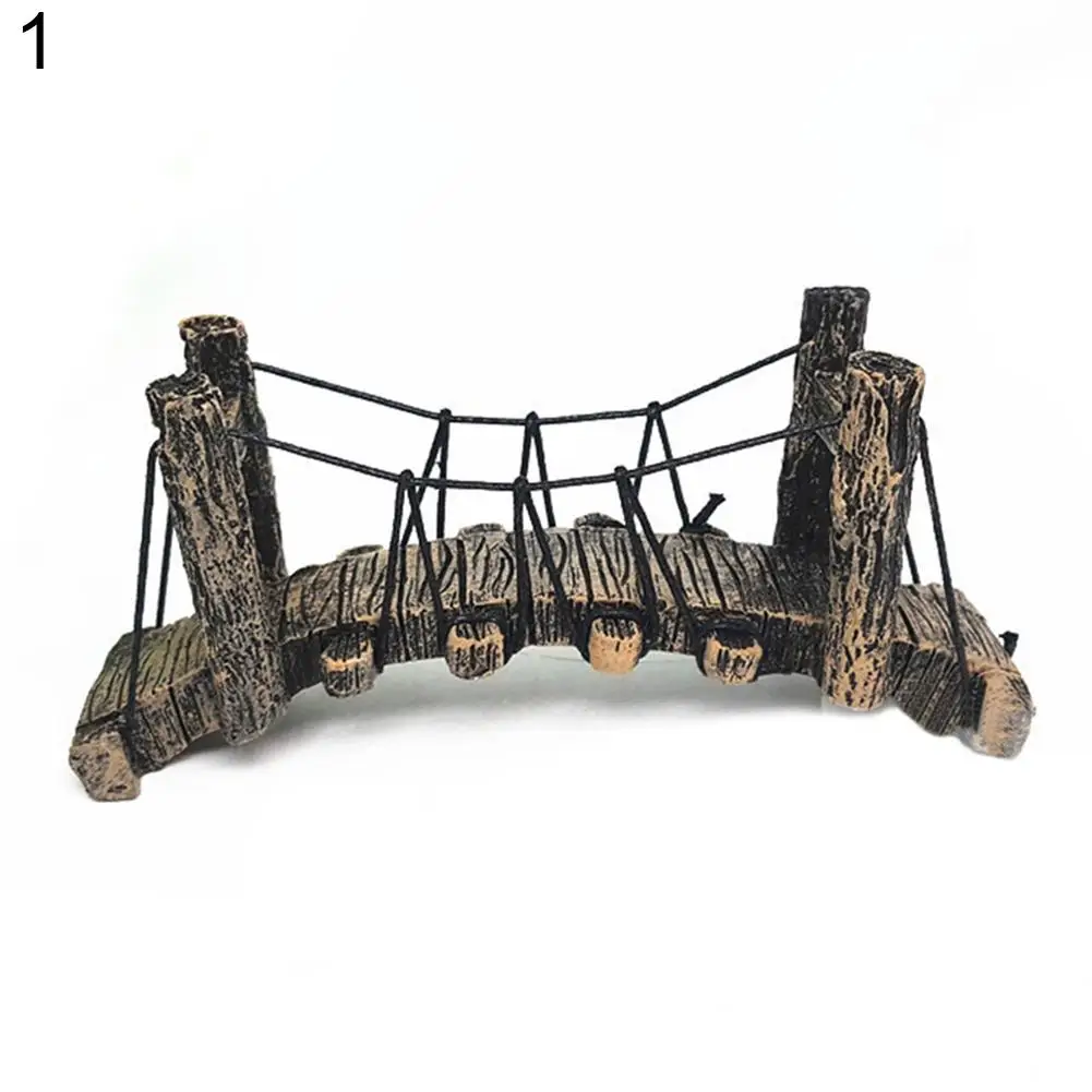 Искусственное украшение для аквариума с водяным мостом из синтетической смолы