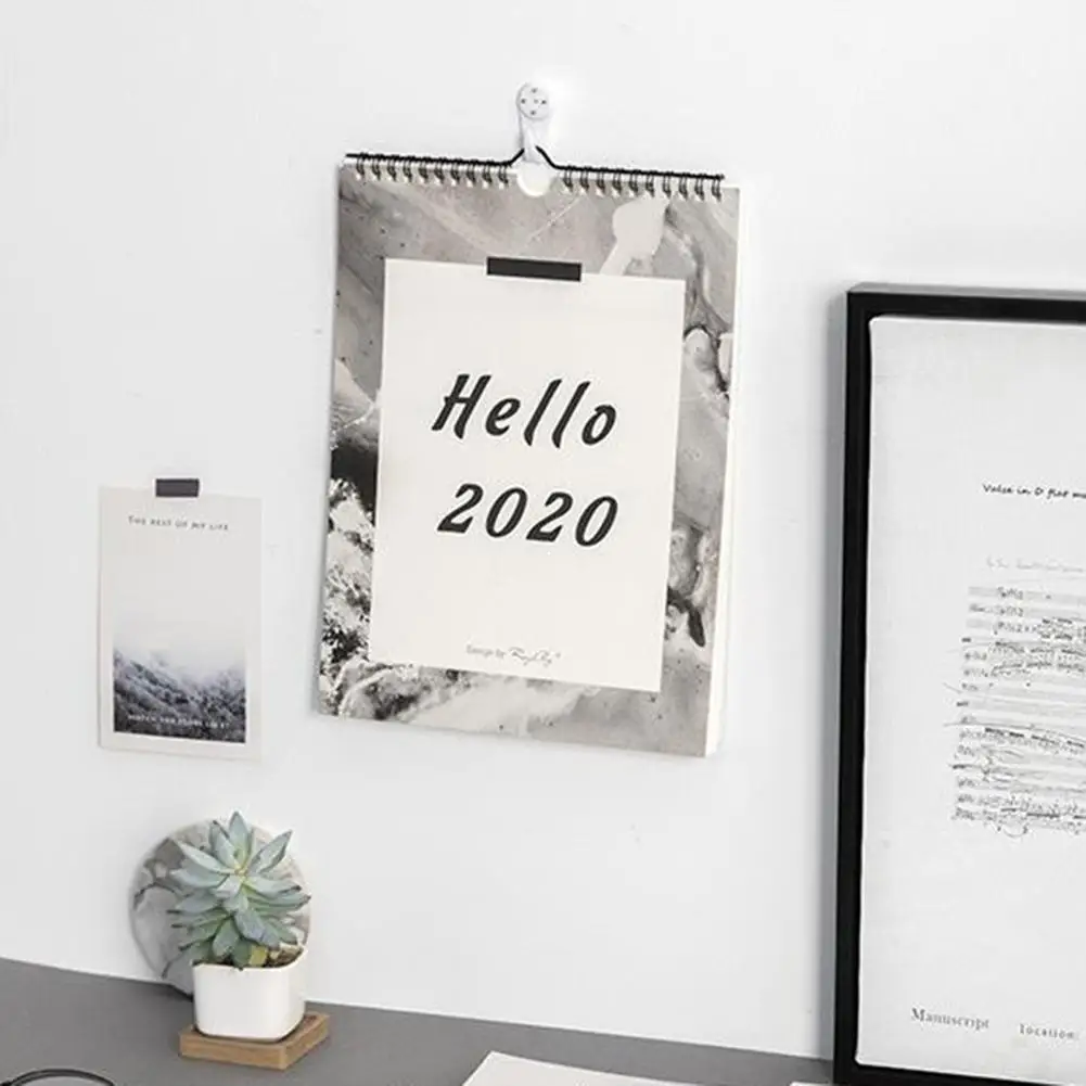 Новейший календарь с расписанием на 2020 оригинальный настенный ручной росписью