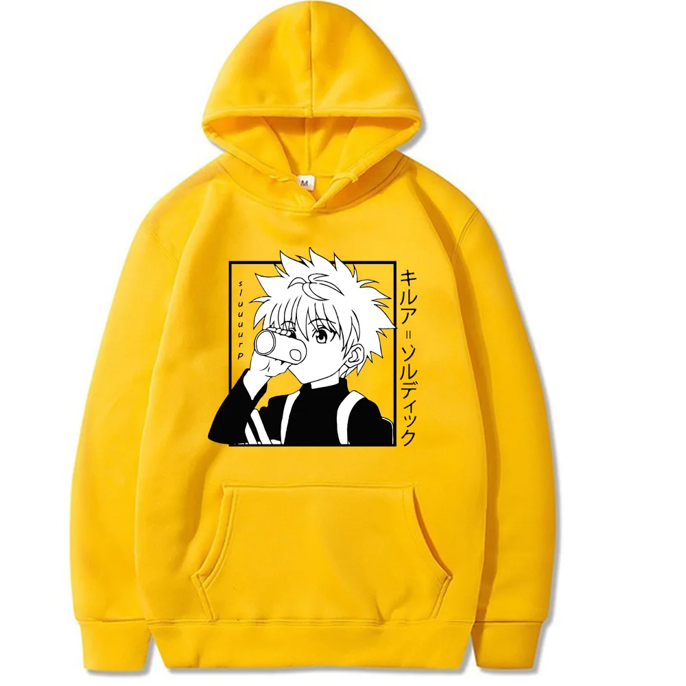 

Japanese Anime Funny Killua Eyes Killua HxH Hoodies Winter Japan Style Hunter X Hunter Sweatshirts Streetwear Oversized hoodie
