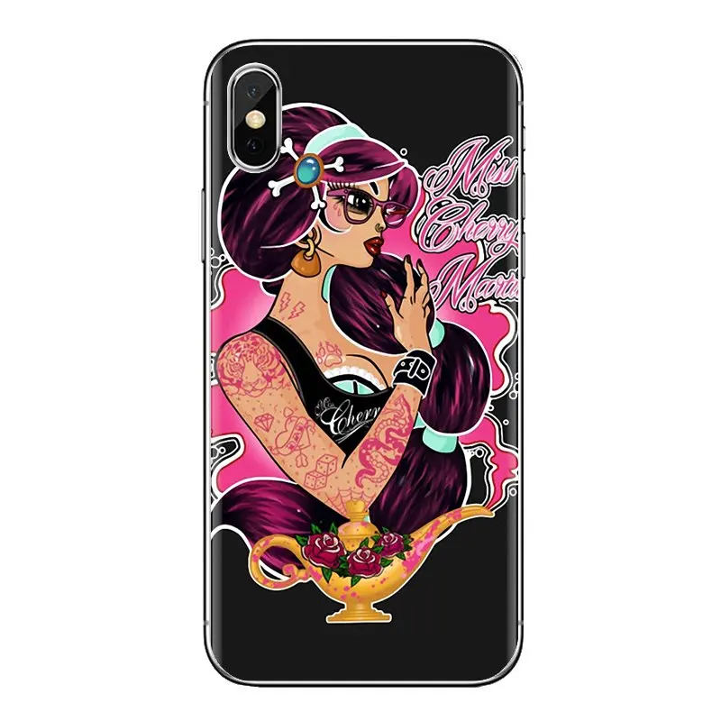 Татуированная принцесса Алиса Ариэль Жасмин Чехлы для huawei Honor 7X V10 6C V9 6A играть 9