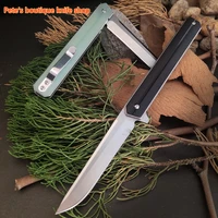 d2 steel bladeg10 handle pocket knife multi purpose utility knife high hardness outdoor camping foldable sharp little knife