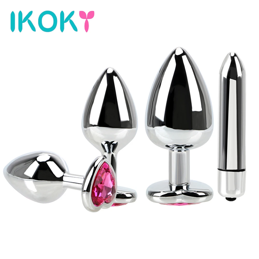 Metal Anal Plug Bullet Vibrators For Women Men Masturbation Female Male Prostate Massager Sex Toys Couples Tools Dildos Erotic | Красота и