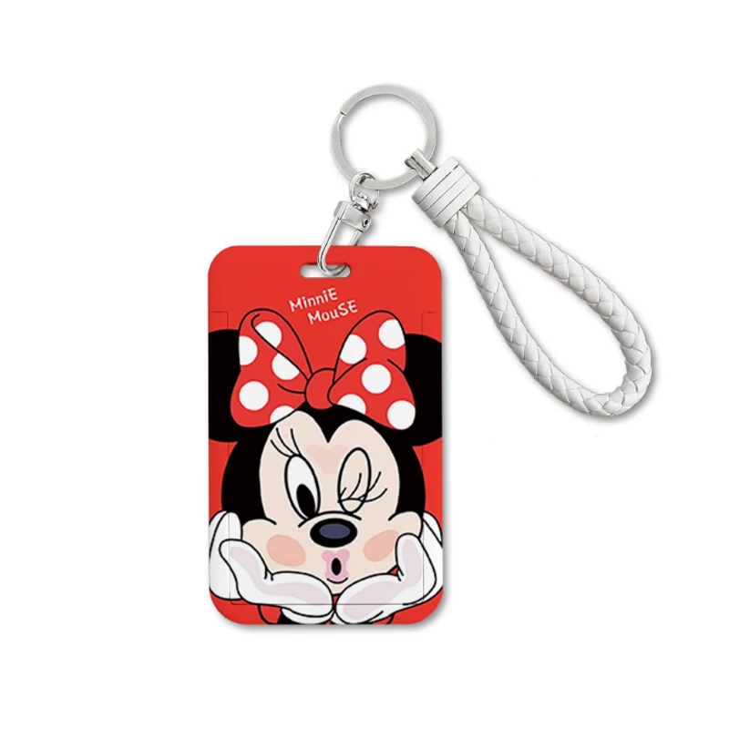 Брелок для ключей с героями мультфильмов Диснея подвесной шнурок Микки и Минни