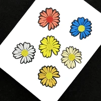 6pclot colorful flowers patches for clothing small embroidery ironing applique floral parche sticker for clothes iron on badge