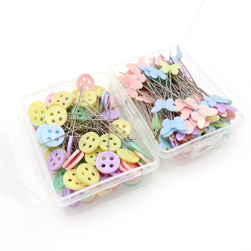 100 шт. швейные булавки из нержавеющей стали с круглой жемчужной головкой|Булавки