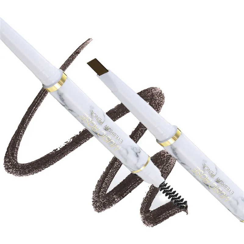 3 цвета водонепроницаемый карандаш для бровей с кистью Стойкий черный коричневый