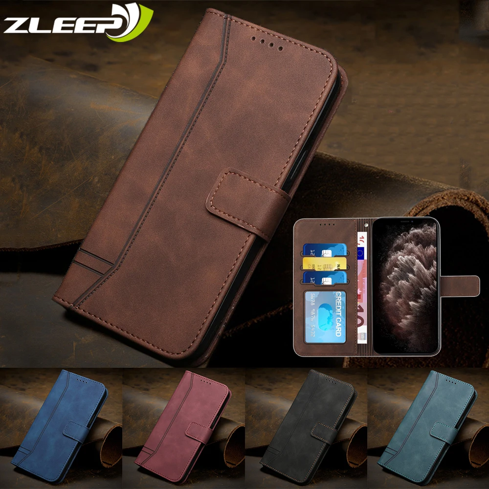 

Wallet Card Leather Flip Case For OPPO A95 A94 A93 A73 A55 A54 A53 A52 A51 A12 A5 2020 A8 Realme C12 8 7 Pro 7i Phone Bags Cover
