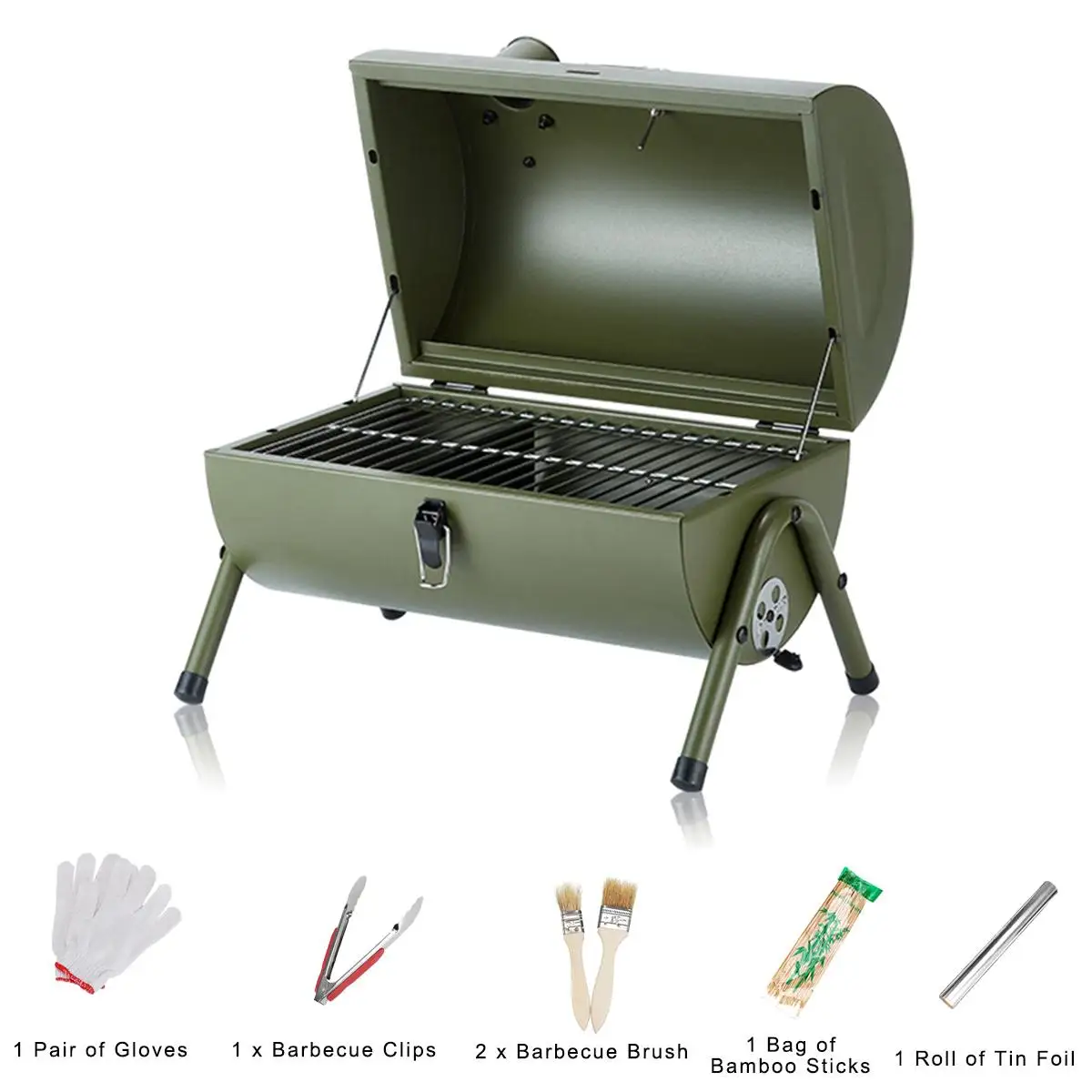 

3-5 Persons Use Portable Outdoor BBQ Grill Thickened Charcoal Barbecue Stove Pit Patio Yard Meat Cooker Set Camping Household